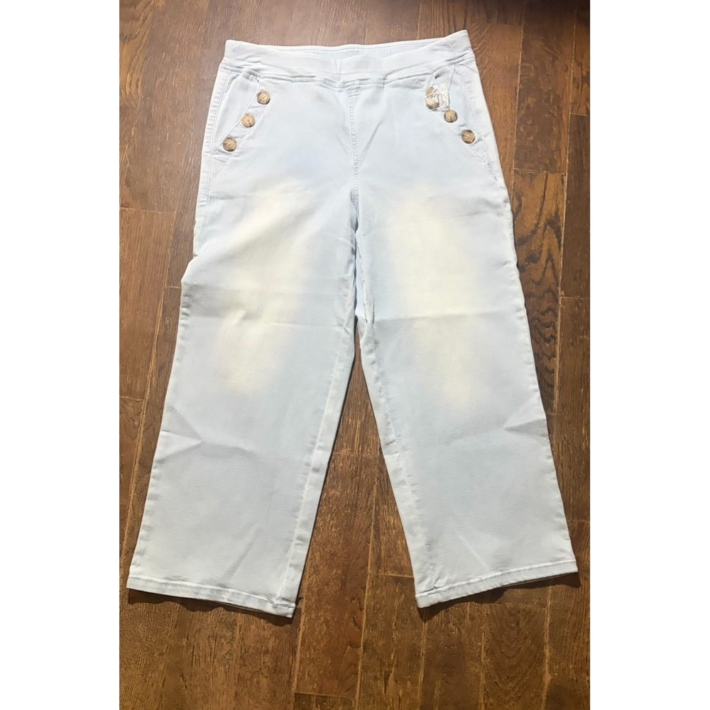 Belle by Kim Gravel Women's Stretch Jeans Light Blue Modal - Size 10 Pants